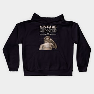 Vintage David Statue Kids Hoodie